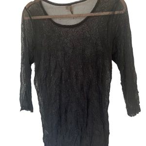 COMFY USA. New without tags. BLACK SHEER LAYERING PIECE. VERSATILE . Easy. LARGE